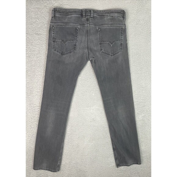 Diesel Safado Jeans Mens 34x32 Gray Regular Slim Straight Stretch Lightweight - Picture 11 of 12